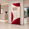 Silver Step Fabric Roll Up Banner