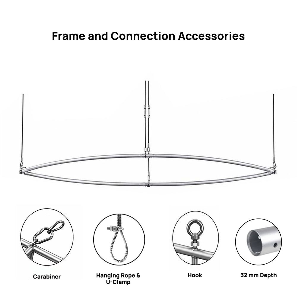 Bannière suspendue Sky Tube Ellipse - Face vers le bas