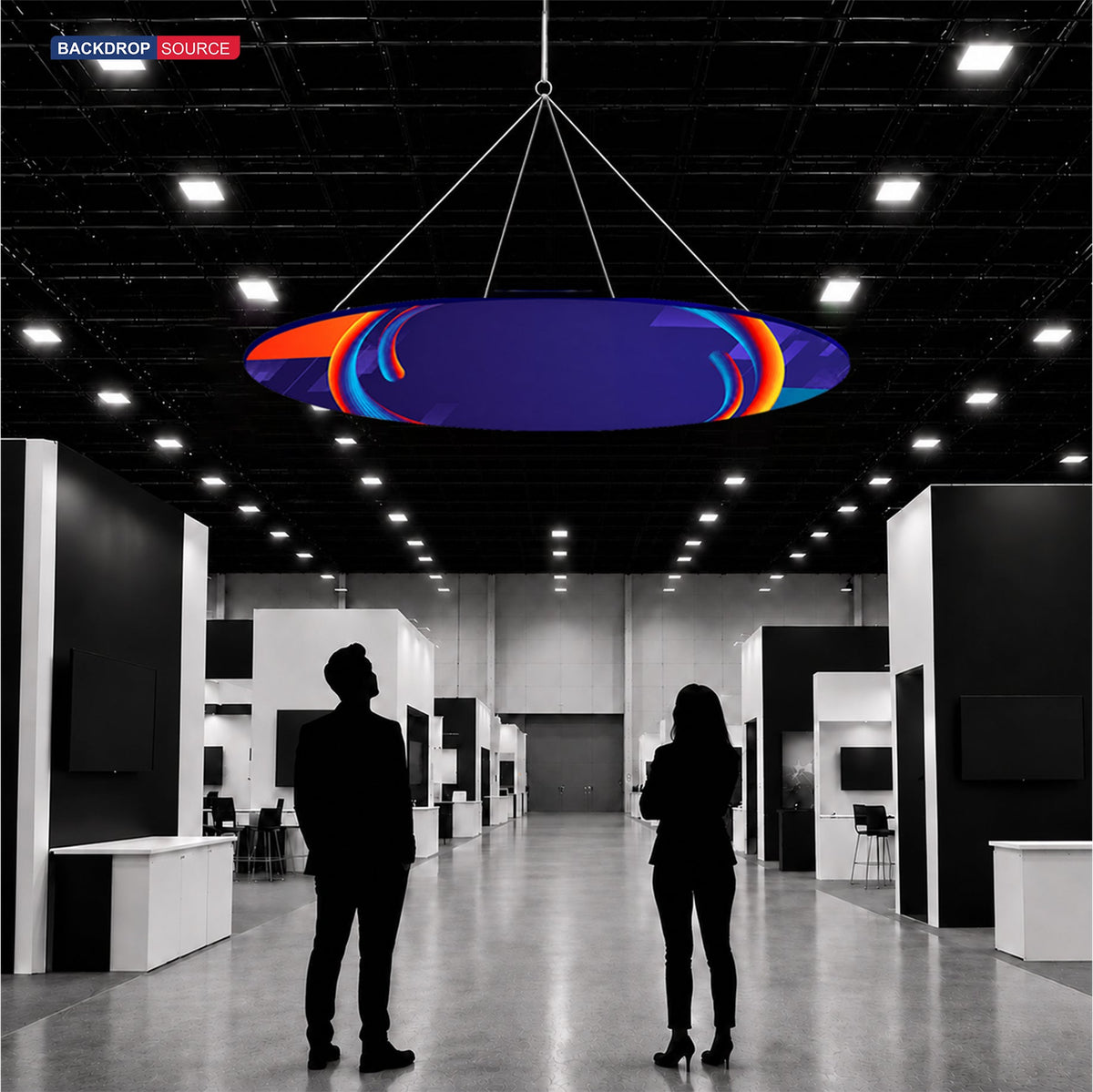 Bannière suspendue Sky Tube Ellipse - Face vers le bas