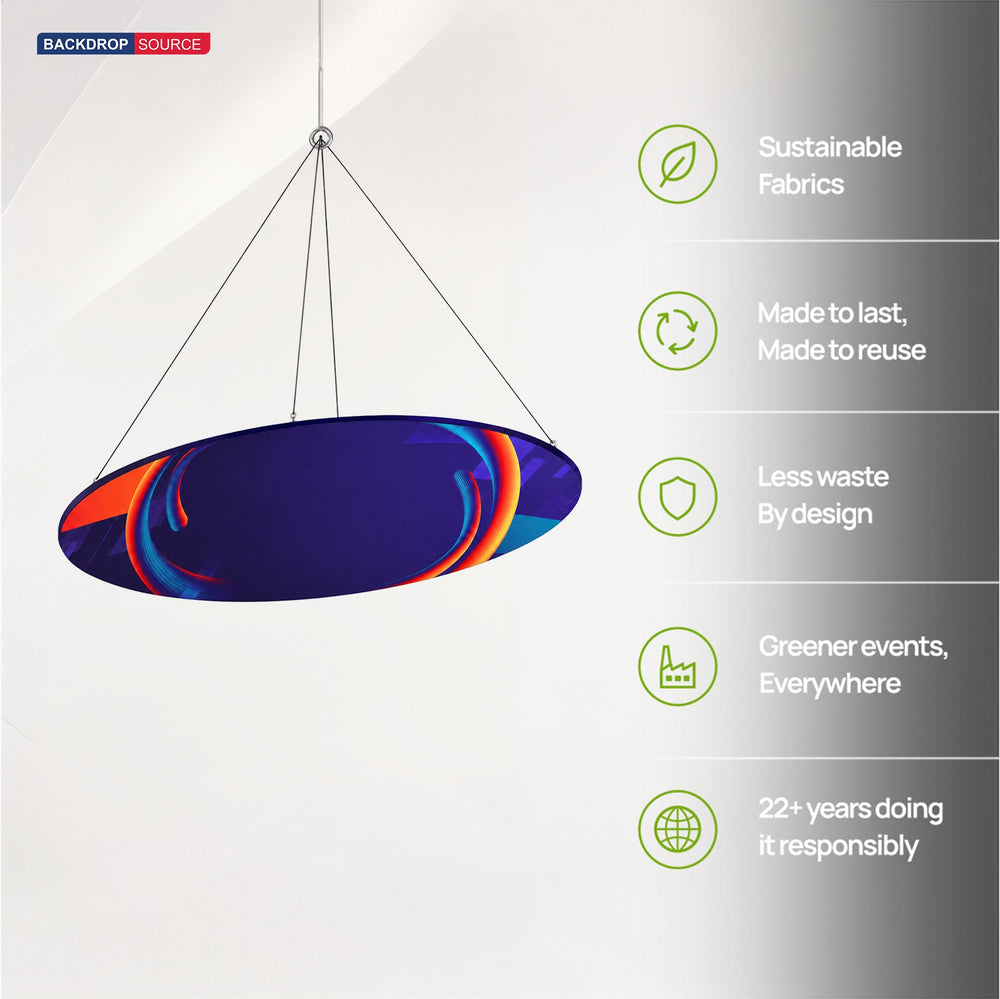 Bannière suspendue Sky Tube Ellipse - Face vers le bas