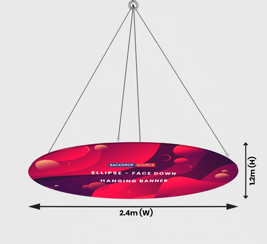 Bannière suspendue Sky Tube Ellipse - Face cachée