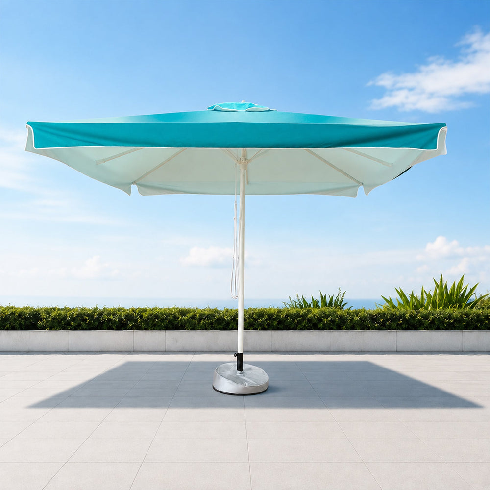 Parasols de marché carrés avec lambrequins – 3 m x 3 m