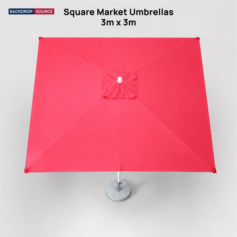 Parasols de marché carrés – 3 m x 3 m