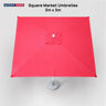 Parasols de marché carrés – 3 m x 3 m
