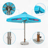 Parasol de terrasse carré avec volant – 2 m x 2 m