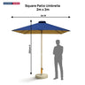 Parasol de terrasse carré – 2 m x 2 m