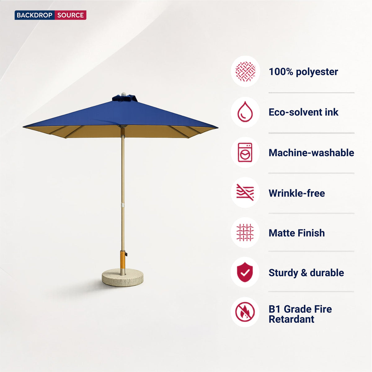 Parasol de terrasse carré – 2 m x 2 m
