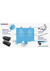 Premium Straight Fabric Wall with LED Spotlights