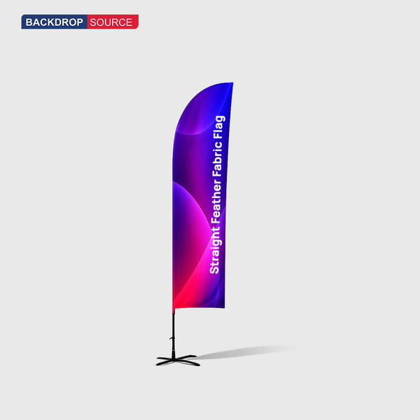 Drapeau plume droit en tissu