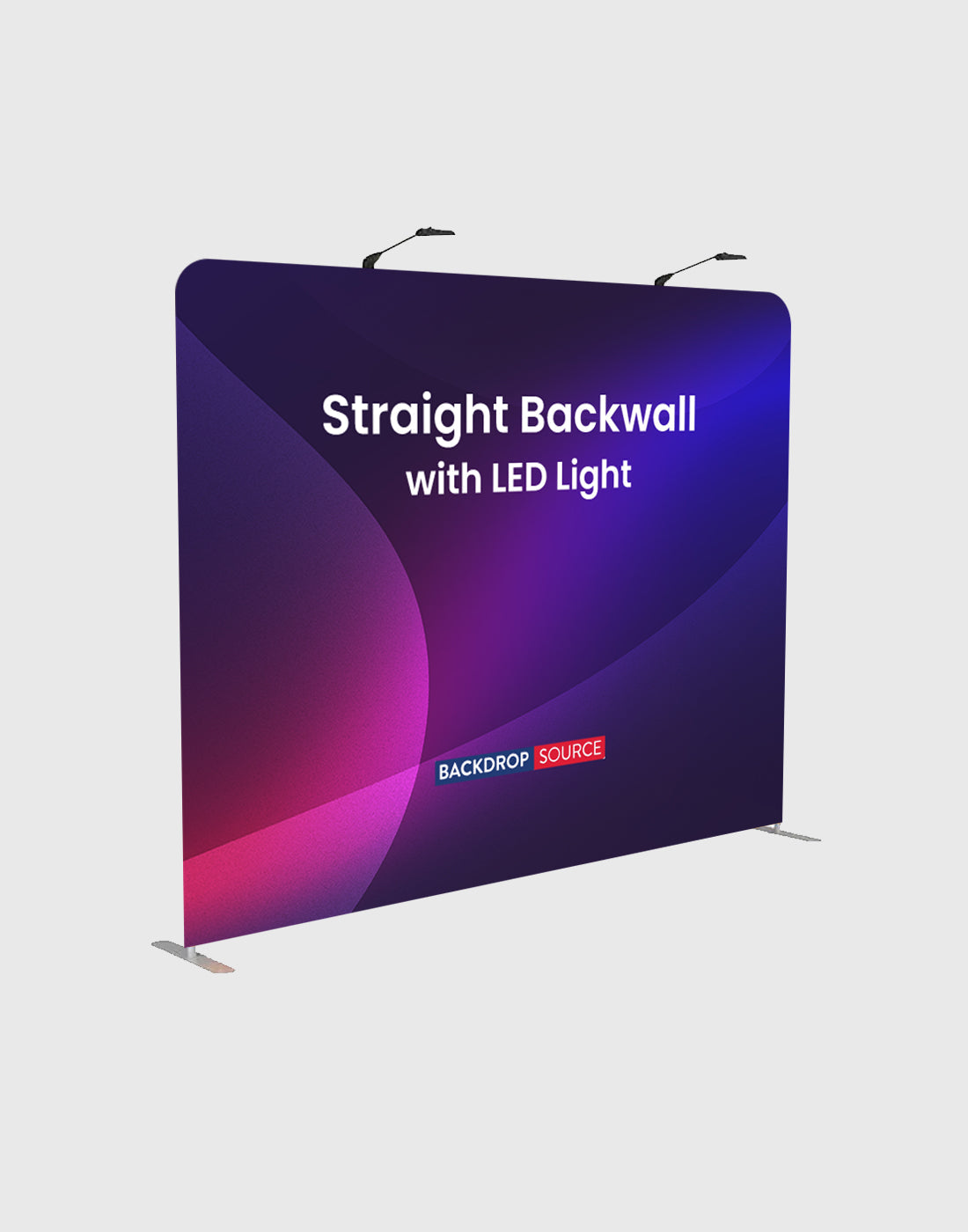 Premium Straight Fabric Wall with LED Spotlights