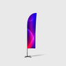 Drapeau plume droit en tissu