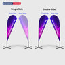 Drapeau publicitaire en forme de goutte impression recto verso