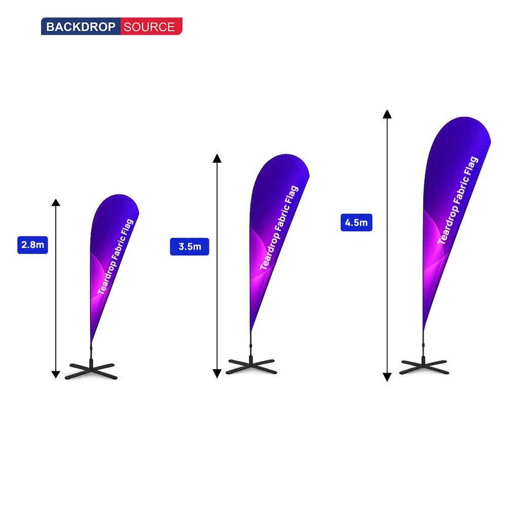 Drapeau publicitaire goutte d'eau