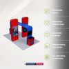 6x3m Booth Kit with 3D Media Walls, Square TV Arch & 2 Counters