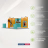 Kit de stand 6x3m avec murs inclinés, support TV en arche en L et 2 comptoirs