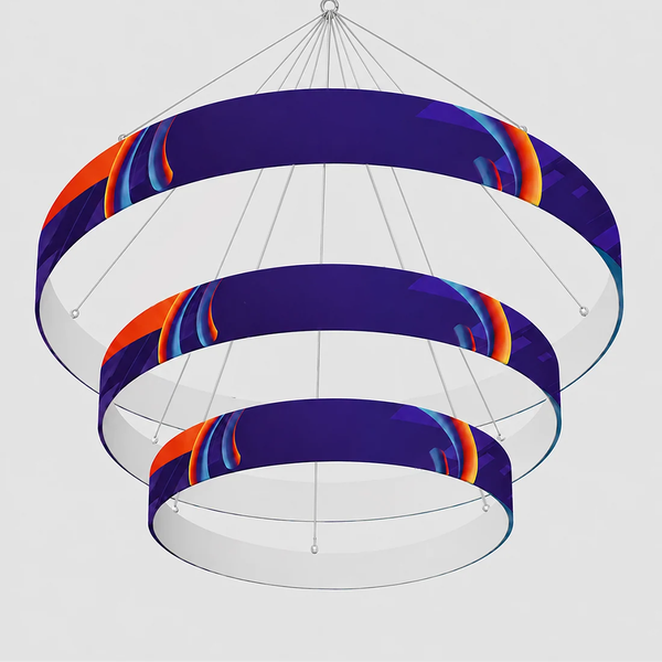 Bannière suspendue circulaire à étages