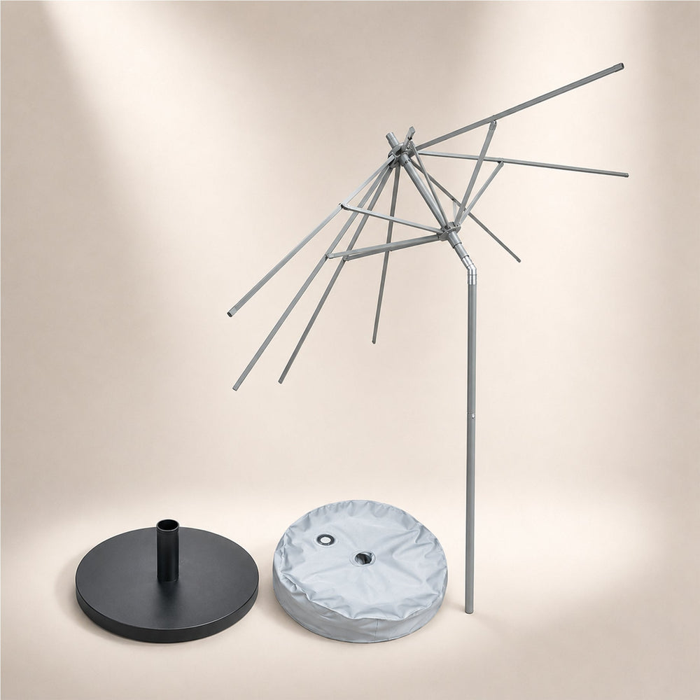 Parasols de terrasse inclinables avec volant – 2,7 m x 2,7 m