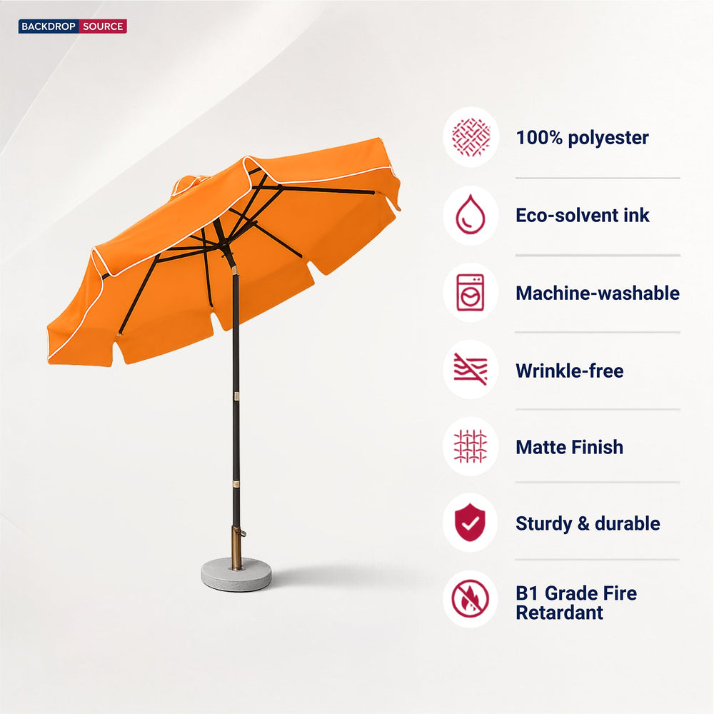 Parasols de terrasse inclinables avec volant – 2,7 m x 2,7 m