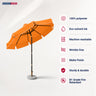 Parasols de terrasse inclinables avec volant – 2,7 m x 2,7 m