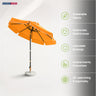 Parasols de terrasse inclinables avec volant – 2,7 m x 2,7 m