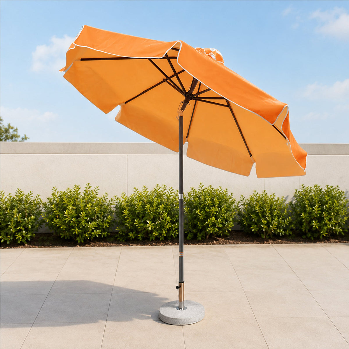 Parasols de terrasse inclinables avec volant – 2,7 m x 2,7 m