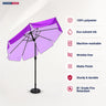 Parasols inclinables avec volant (structure en fer) – 2,7 m x 2,7 m