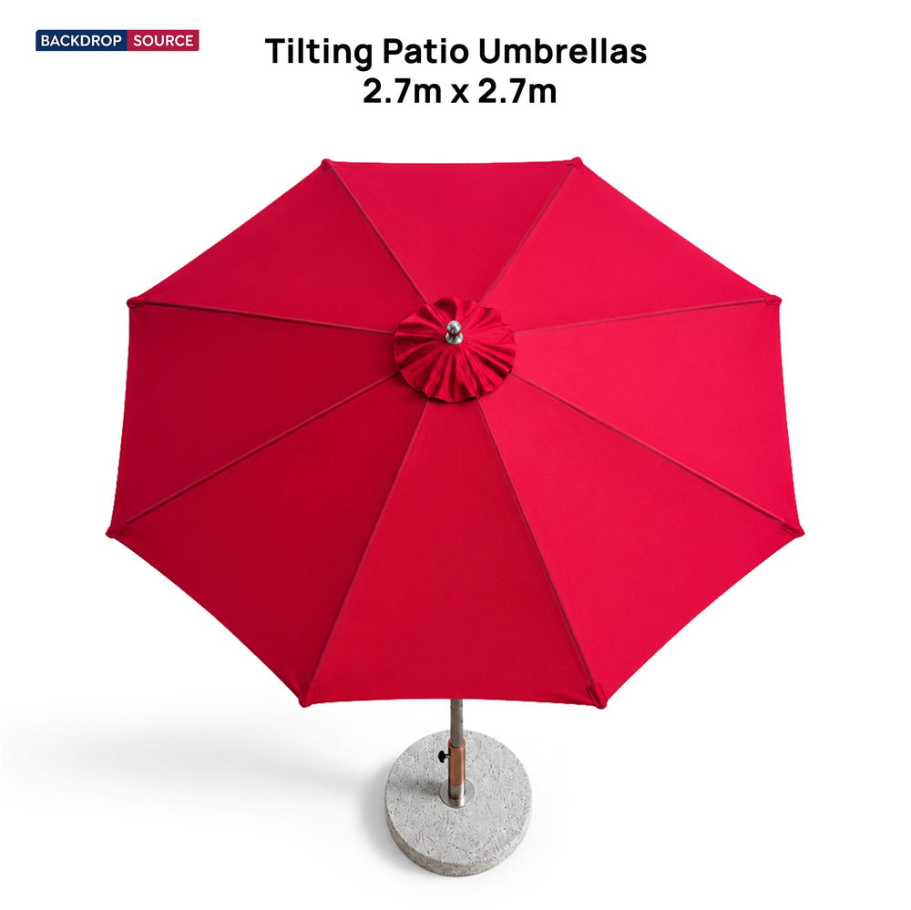 Parasols inclinables – 2,7 m x 2,7 m