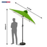 Parasols de terrasse inclinables (structure en fer) – 2,7 m x 2,7 m