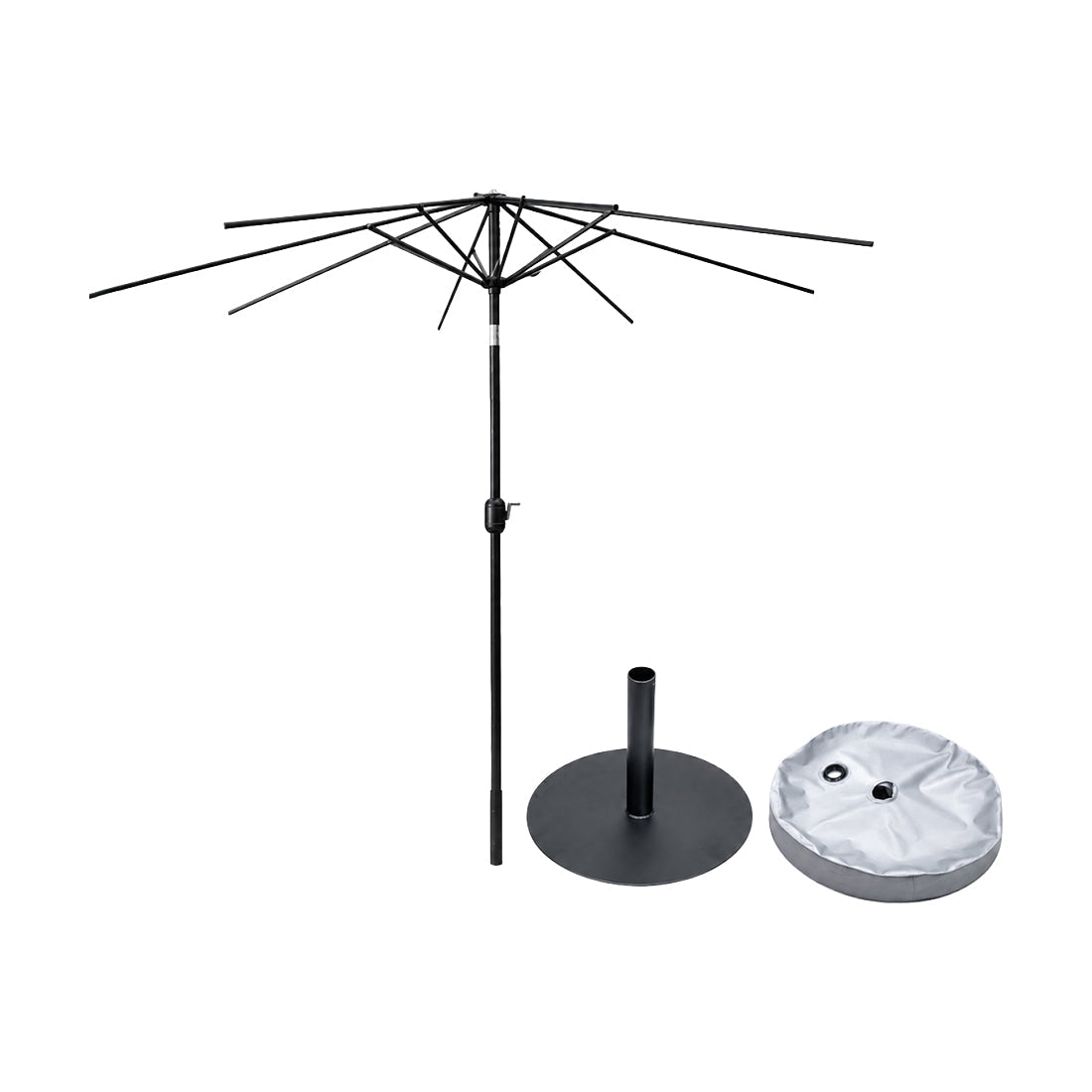 Parasols de terrasse inclinables (structure en fer) – 2,7 m x 2,7 m