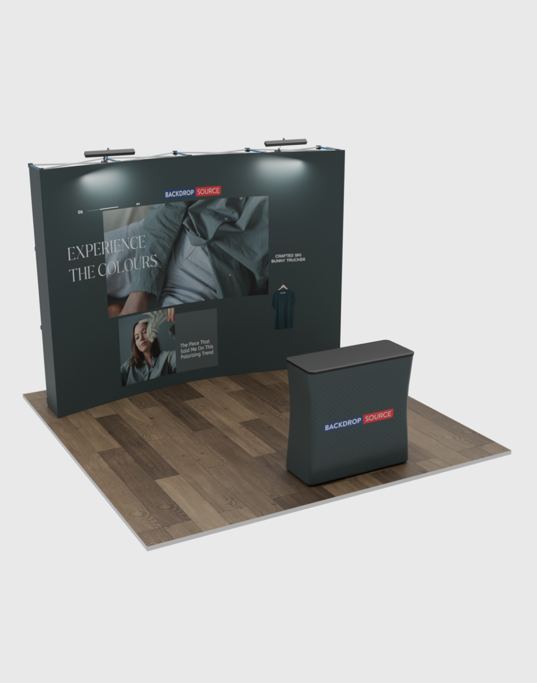 10ft Trade Show Display - Curved Popup