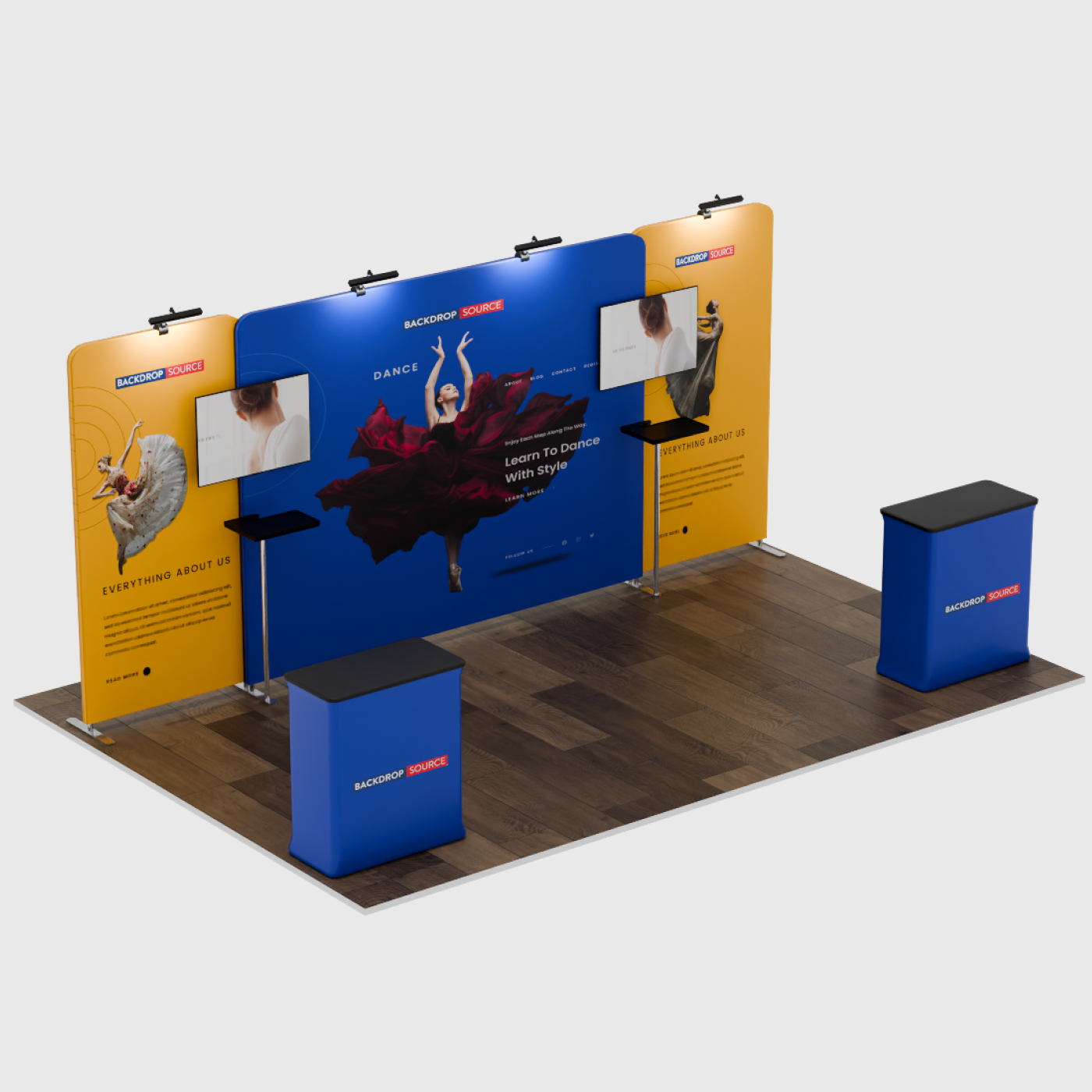 Portable exhibition display 6m - Model 4