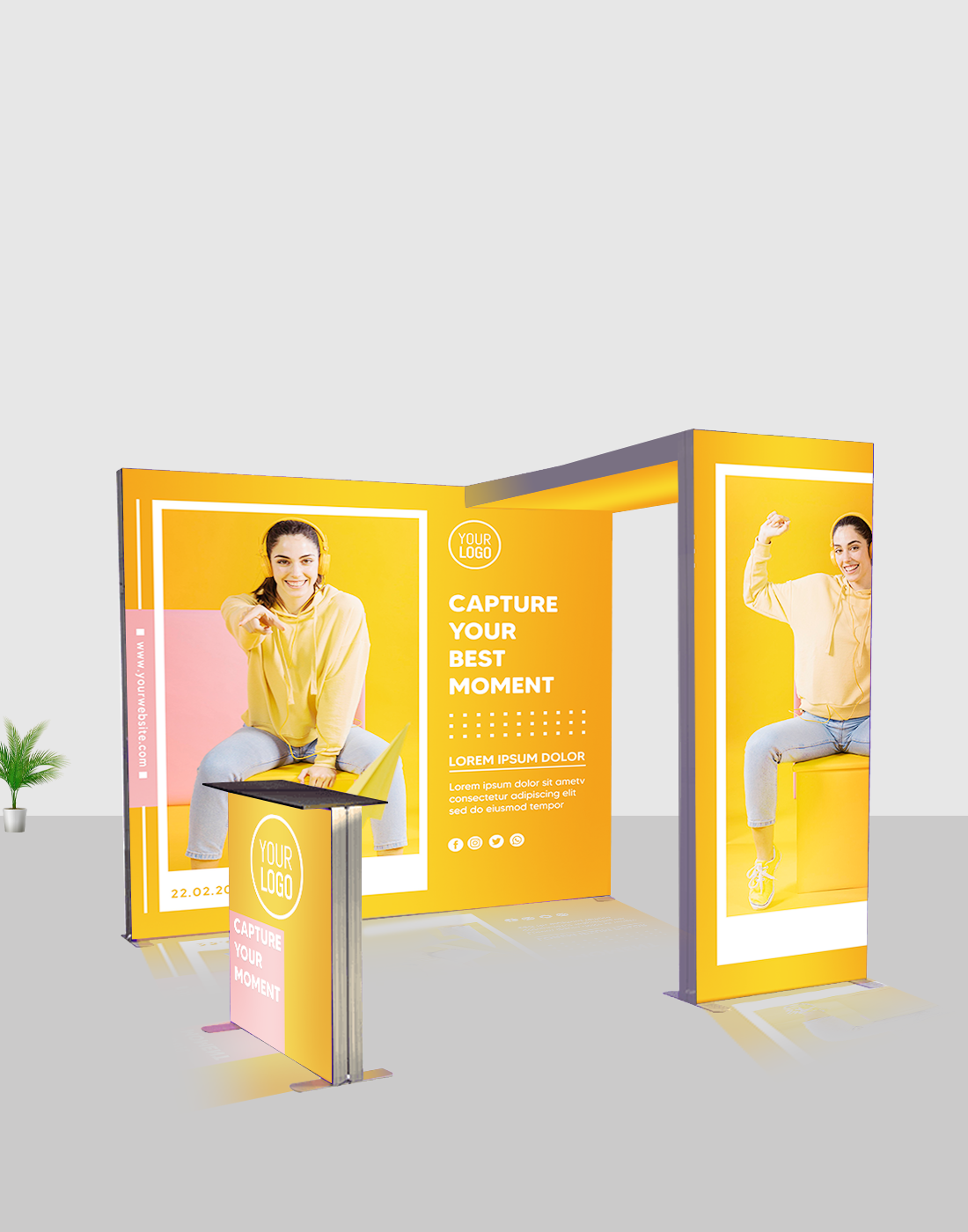 3m SEG Modular Lightbox Display for Tradeshows - Model 1