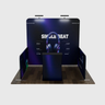 Kit de stand ultime 3m x 3m avec mur de fond, parois latérales, comptoir et éclairage