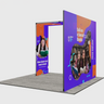 3m Folding SEG Booth Kit with 3-Panel Backwall & L-Arch