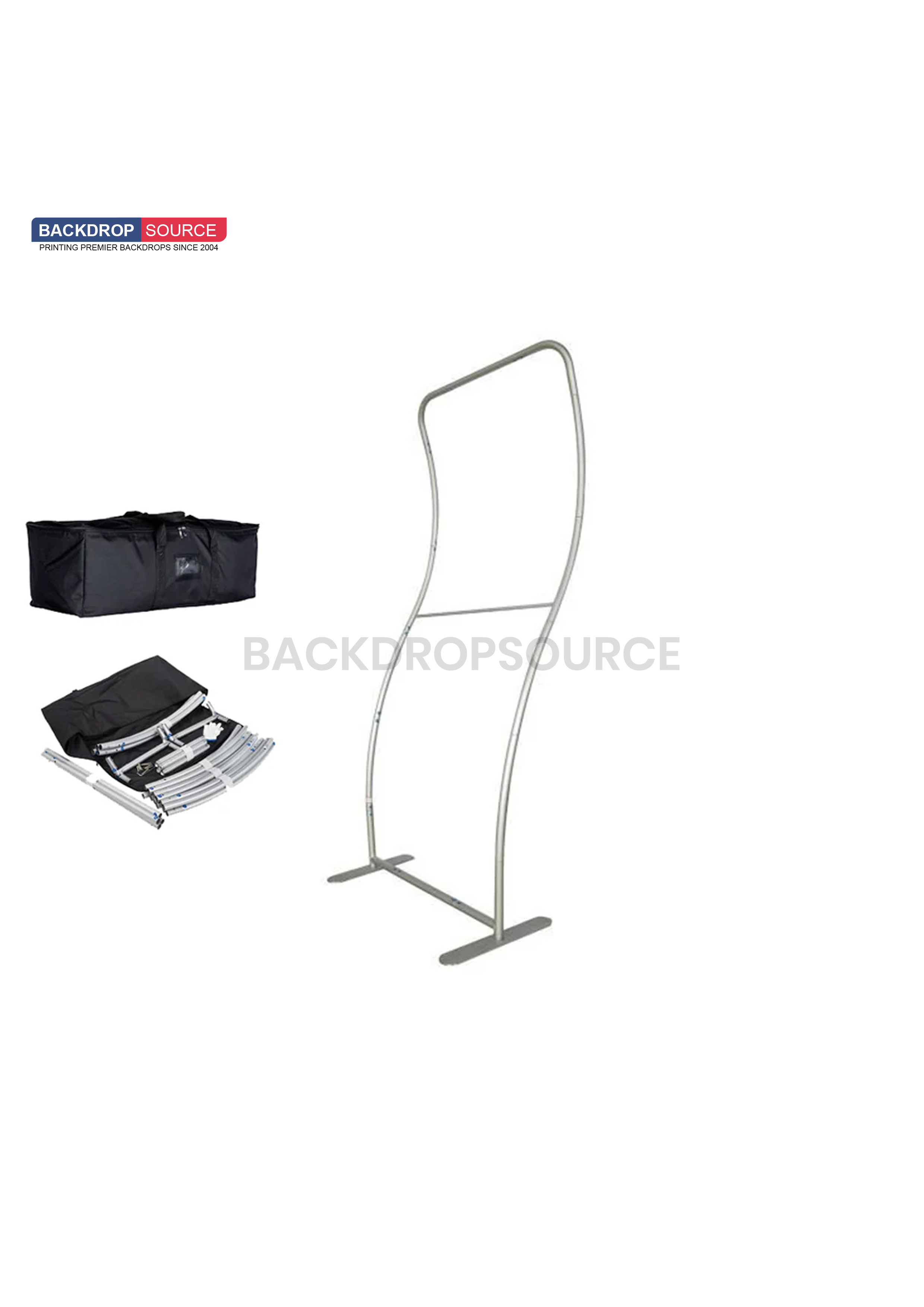 S Shape Vertical Tension Fabric Display Stands