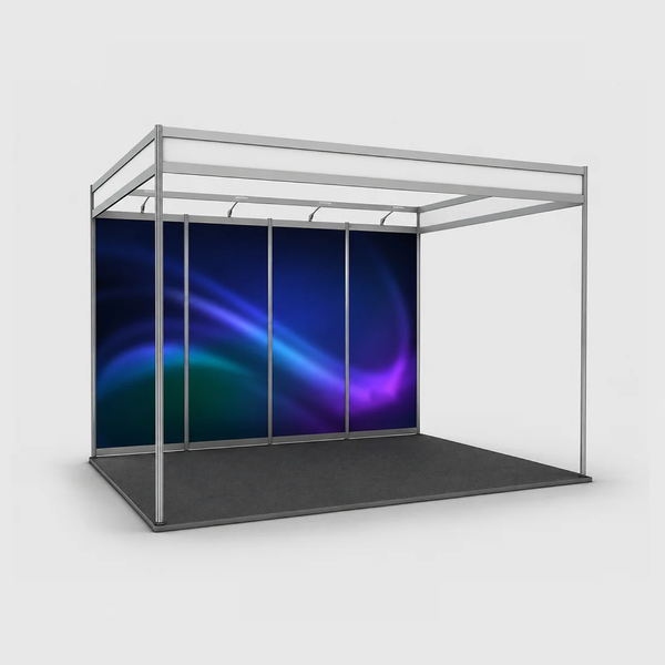 Graphismes pour stand modulaire de 4 m de largeur sur 3 m de profondeur