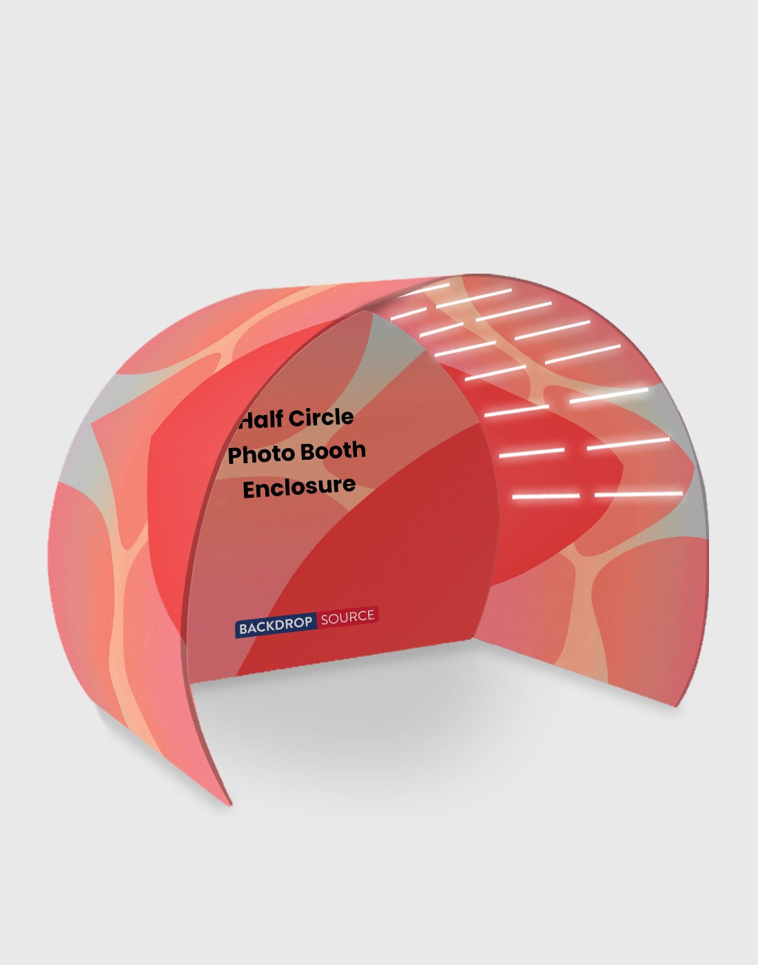 Semi-circle photo booth speaker