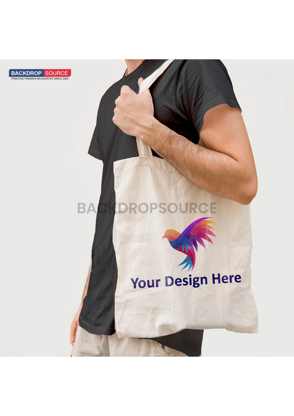 Tote bag en toile de coton blanc