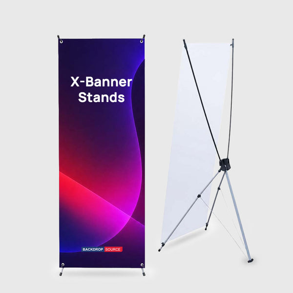 Supports pour bannières en tissu en X