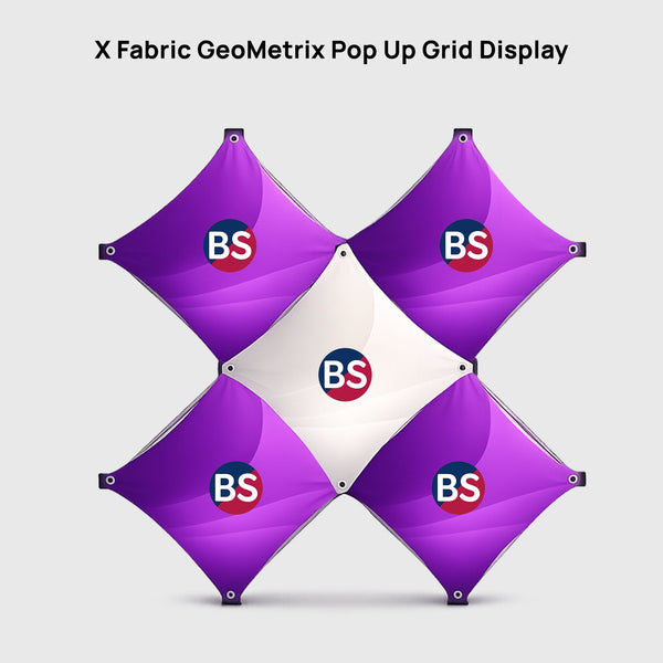 Présentoir pliable en tissu GeoMetrix X Fabric