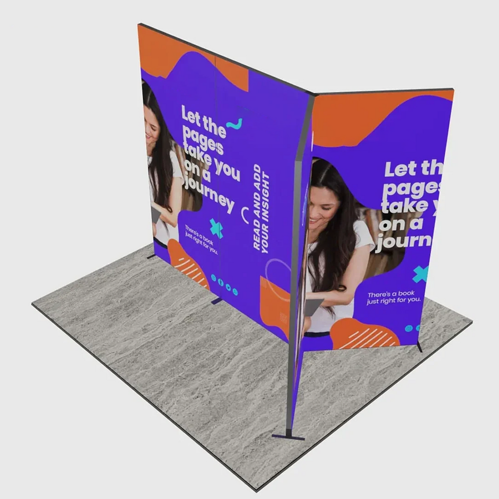 2m Folding SEG Booth Kit with Cross-Wall Wings