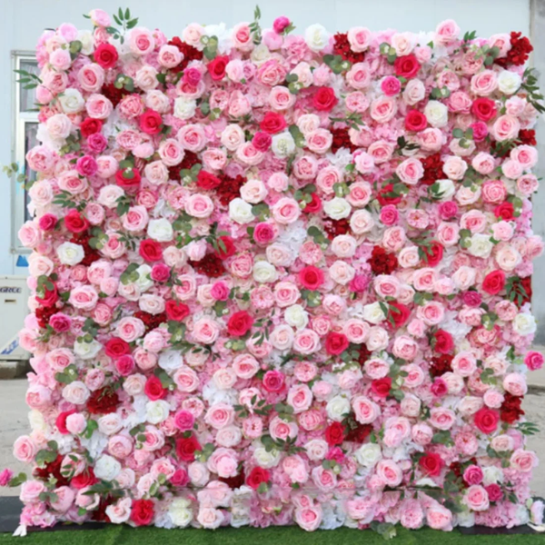Mur de fleurs artificielles pour événement – Style 54