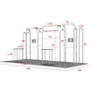Magnetic Fabric Banner Stand Exhibition Kit with Curved TV Stands & Pop-Up Booths - frame dimensions