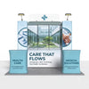 Magnetic Fabric Banner Stand Exhibition Kit with Rectangular Header & Pop-Up Booths - front view