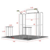 Magnetic Fabric Banner Stand Exhibition Kit with Rectangular Header & Pop-Up Booths - frame dimensions