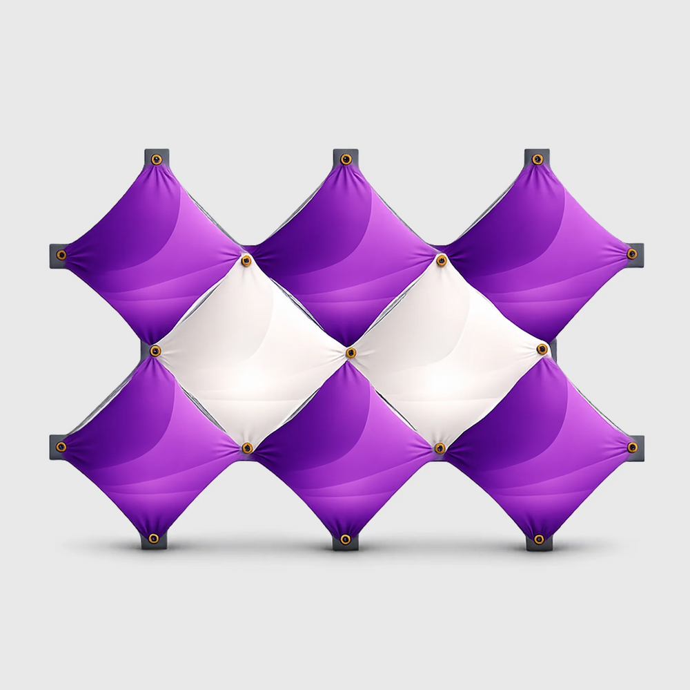 Double X Fabric GeoMetrix Pop Up Grid Display