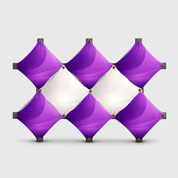 Présentoir pliable en tissu Double X GeoMetrix