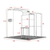 Magnetic Fabric Banner Stand & L-Shaped Display Exhibition Kit with Pop-Up Booth - frame dimensions