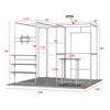 Photo Booth & Pop-Up Display Exhibition Kit with Shelving & TV Rack - frame dimensions