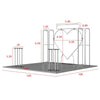 Magnetic Fabric Banner Stand Exhibition Kit with Heart-Shaped Backdrop & Oval Header - frame dimensions